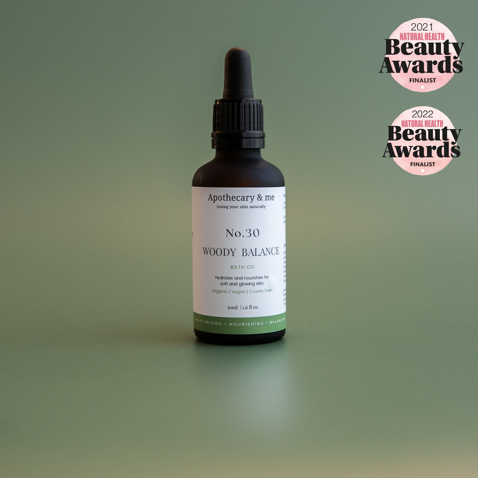 Woody Balance Bath Oil, Natural Health Beauty Awards